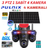 4G SOLAR KAMERA AOV 7/24 ESİM PULNİX PLX-7003İPC ÇİFT KAMERALI SİMKARTLI KAMERA