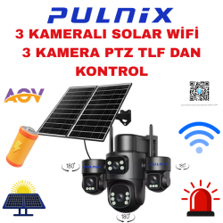 AOV TEKNOLOJİSİ 4G SOLAR KAMERA PULNİX PLX-7005 İPC 4 KAMERALI 7/24 KAYIT HİEASY