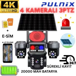 4G SOLAR KAMERA PULNİX PLX-SG6061 İPC 4G SİM KARTLI SOLAR PTZ KAMERA