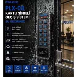 PULNİX-PLX-08 KARTLI ŞİFRELİ GEÇİŞ SİSTEMİ SU GEÇİRMEZ