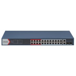 HIKVISION DS-3E1326P-EI(B) 24 PORT 24XFE+2XGE 370W YÖNETİLEBİLİR POE SWİTCH