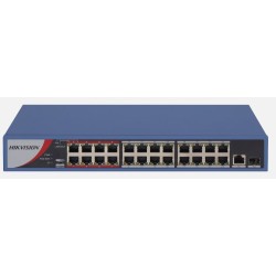 HIKVISION DS-3E0326P-E/M(B) 24xFE+1xGE-1GE/SPF MEGABİT YÖNETİLEMEZ 240W POE SWİTCH
