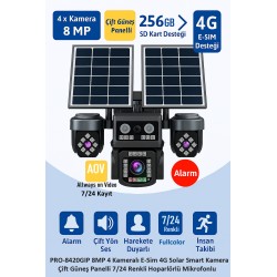 BALANDI PRO-8420GIP 8MP 4 KAMERALI 4G AOV E-SİM SOLAR KAMERA (HIEASY)