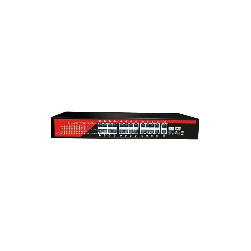 EZCOOL EZ-24PSF-SFP 24PORT 24FE+2GE+2SFP GİGABİT POE SWİTCH 320W