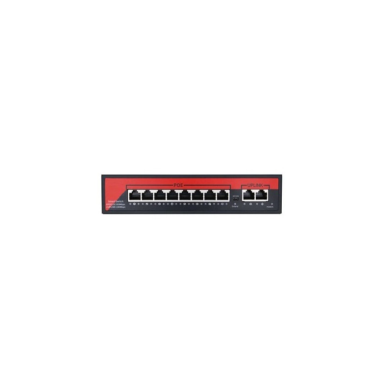 EZCOOL EZ-08PSF-FG 8PORT 8GE+2GE F.GİGABİT POE SWİTCH 120W