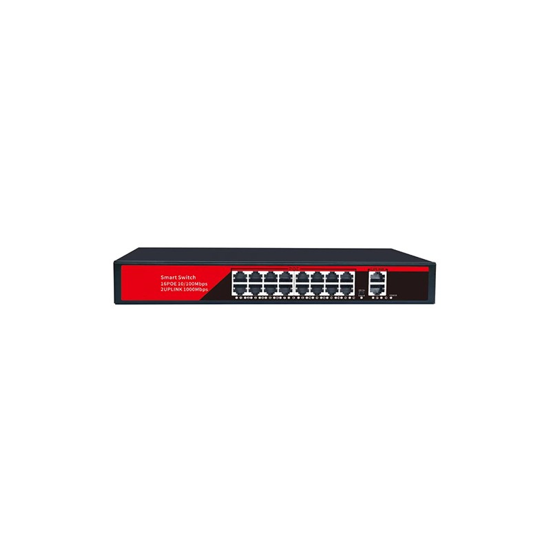 EZCOOL EZ-16PSF 16 PORT 16xFE+2xGE GİGABİT POE SWİTCH 240W