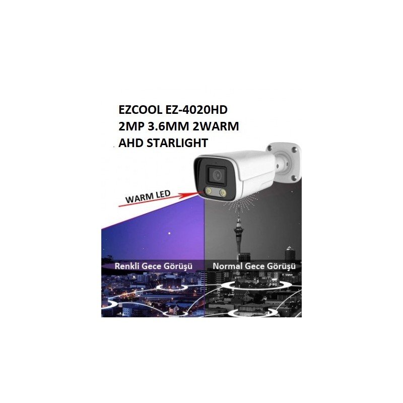 EZCOOL EZ-4020HD 2 MP 3.6MM FULLCOLOR BULLET KAMERA