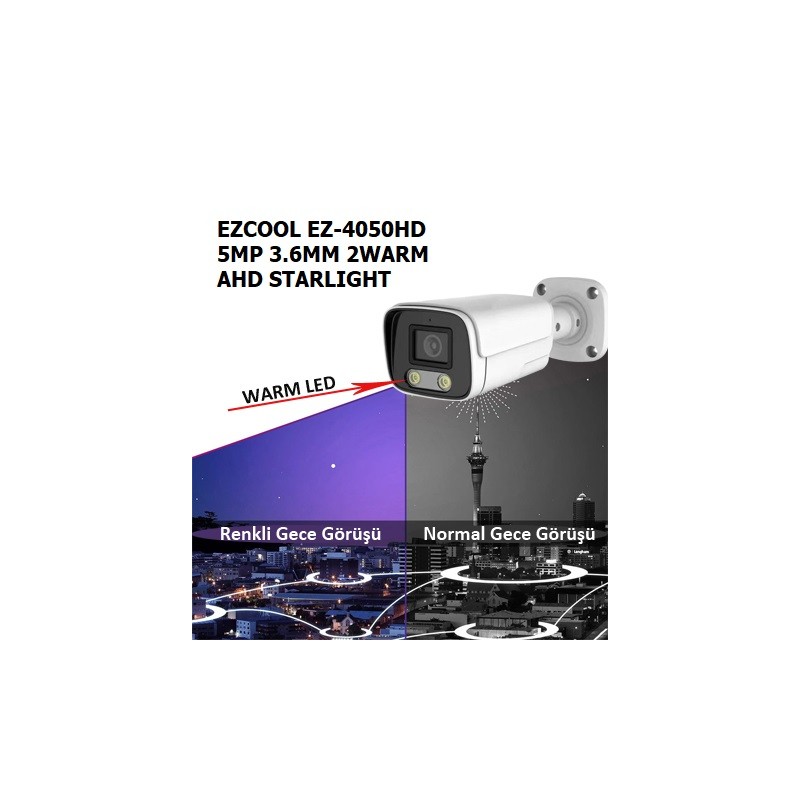 EZCOOL EZ-4050HD 5MP 3.6MM FULLCOLOR AHD BULLET KAMERA