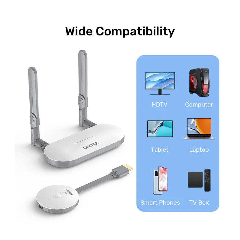 UNITEK KABLOSUZ HDMI VERİCİ & ALICI KIİTİ (V1183A01)